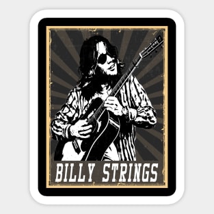 80s Style Billy Strings Sticker